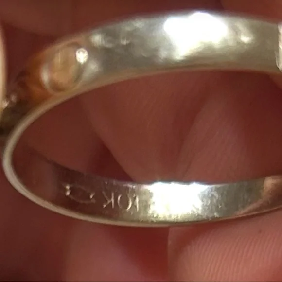 Vintage 1950’s White gold, 10k diamond solitaire ring.  Approx 0.05 carat weight - Picture 6 of 10